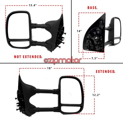 99-07 FORD F250 F350 SUPER DUTY REMOLQUE MANUAL EXTENSIBLE PASAJERO DERECHO - Imagen 2 de 4