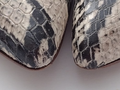 Zapatos planos Sam Eldelman imitación piel de serpiente cuero superior para mujer talla 7,5 M Sally - Imagen 10 de 11