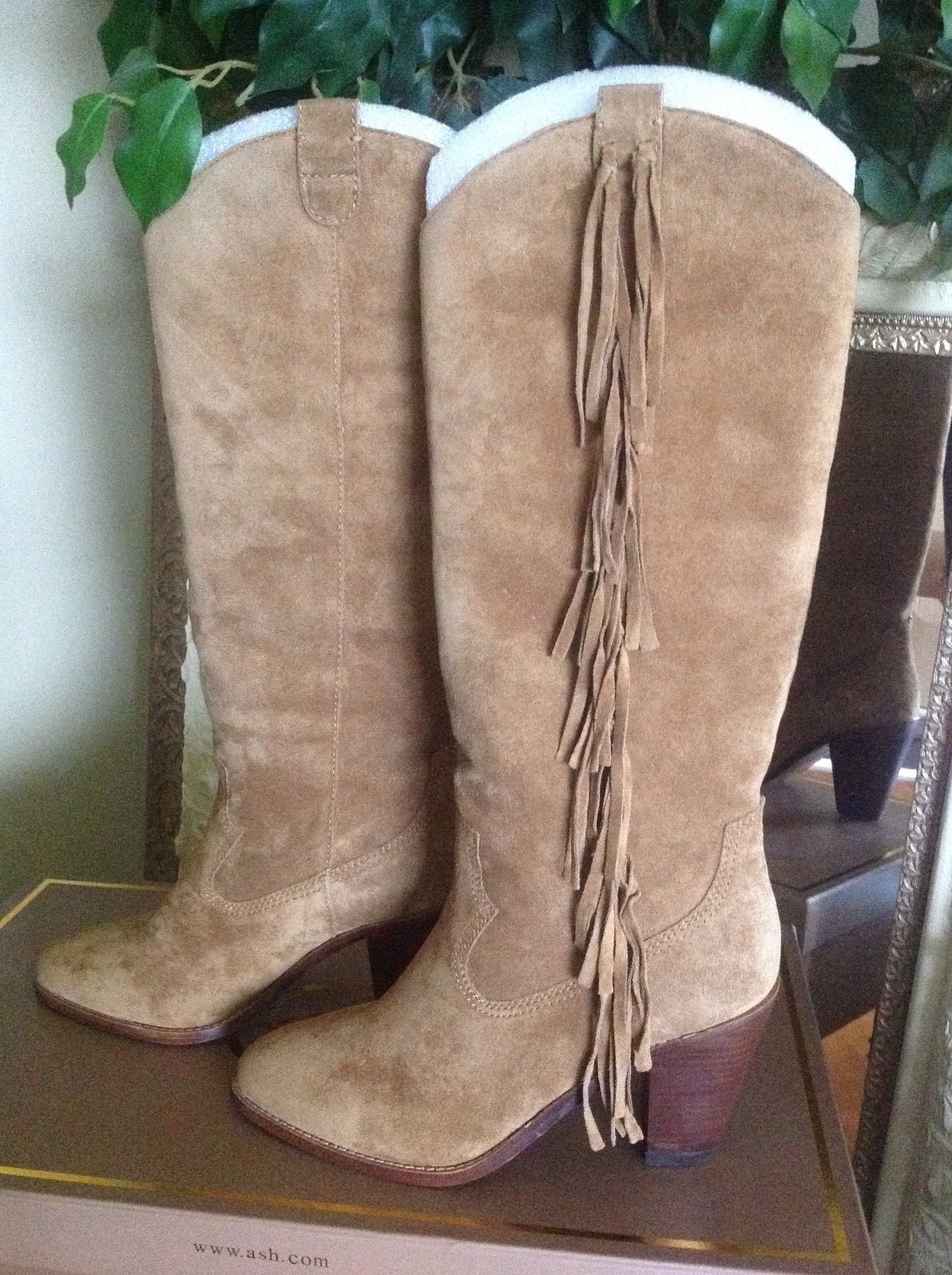 Ash Imala Mujeres Camel Gamuza Con Flecos Bota 10M precio minorista sugerido por el fabricante 325 Ash Imala Mujeres Camel Gamuza Con Flecos Flecos Flecos Bota 10M precio minorista sugerido por el fabricante 325 Venta en línea de descuento de fábrica
