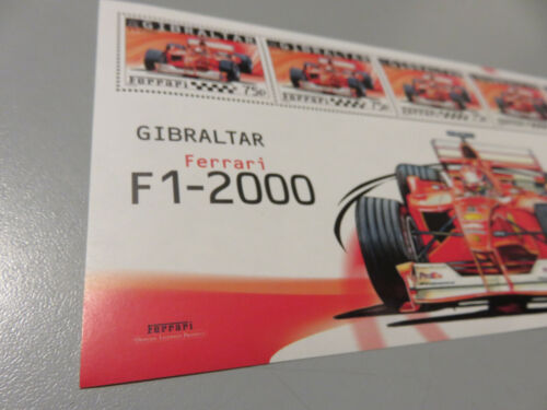 Ferrari F1-2000 Hoja 5 Sellos De 75p. Gibraltar Nuevo - Imagen 2 de 5