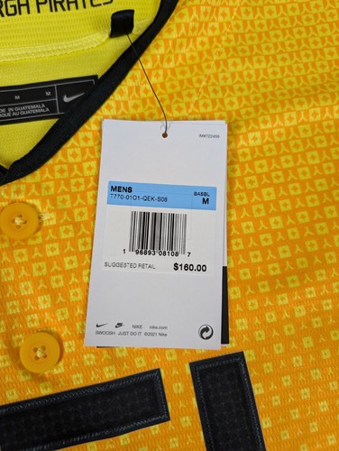 Camiseta Nike Pittsburgh Pirates Willie Stargell City Connect Nueva con Etiquetas Talla Mediana - Imagen 7 de 10