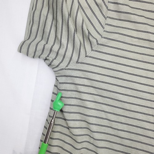 Duluth Trading Co Poloshirt Herren XL Performance Stretch Reißverschlusstasche gestreift Fehler - Bild 4 von 10