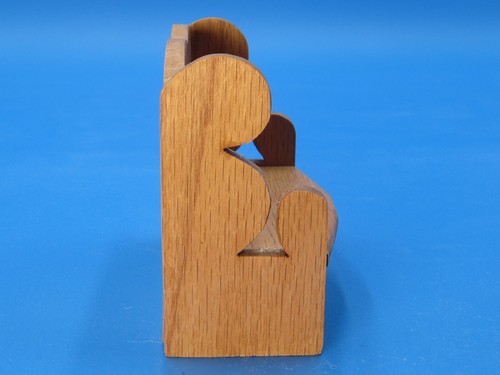 OOAK Solid Oak Lift Seat Doll Bench by Artisan Mark Aye with 3 Pillows for Hitty - Picture 15 of 21