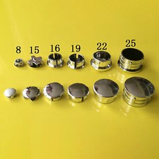 Round Plastic End Caps Plugs Tube Pipe Inserts Chrome Plated OD 10mm-25mm