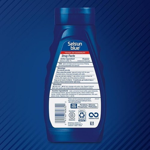 selsun blue medicated maximum strength dandruff shampoo, 11 fl oz - Picture 2 of 6