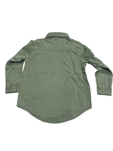 One Teaspoon Kids Green Super Khaki Soho Long Sleeve Button Shirt Size 8-9 - Picture 9 of 9