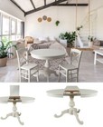 Extendable Table Round With Gambone Art Povera White Matt Diameter 100