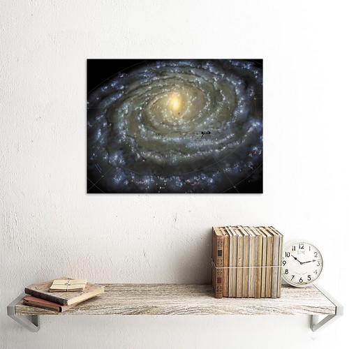 Space Map Milky Way Galaxy Spiral Star Solar System Canvas Wall Art Print Poster - Bild 2 von 6