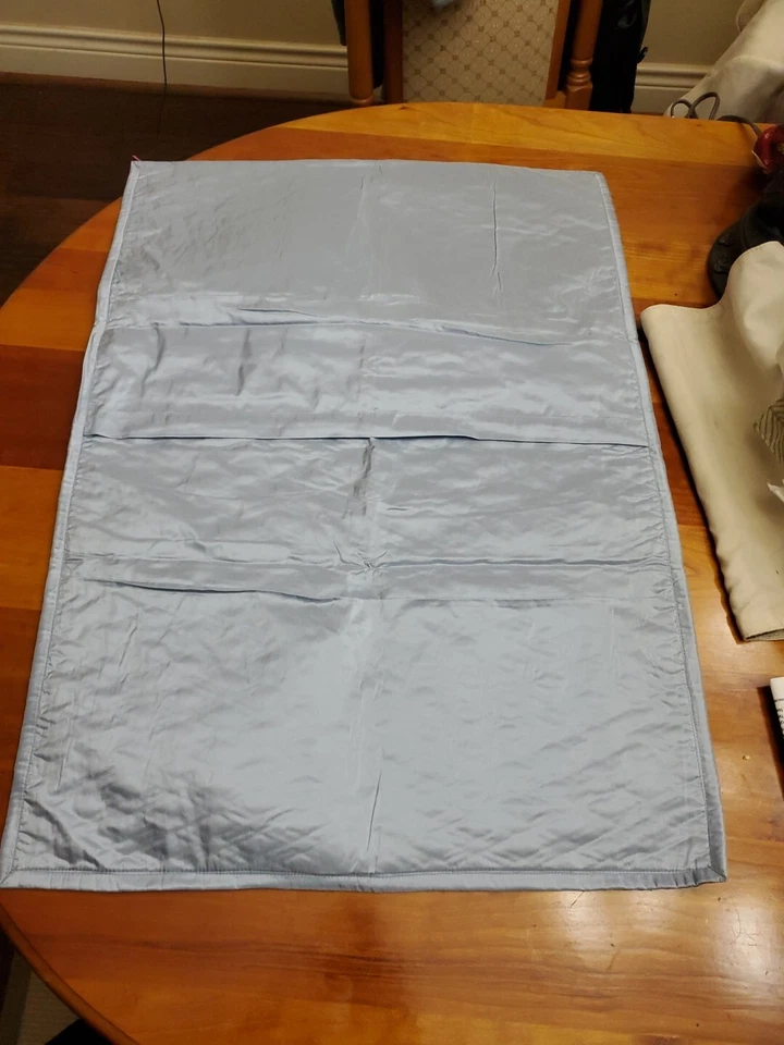 Restoration Hardware Diamond 100% Silk Blue- Gray 21x28" Pillow Sham  - Image 4 of 4