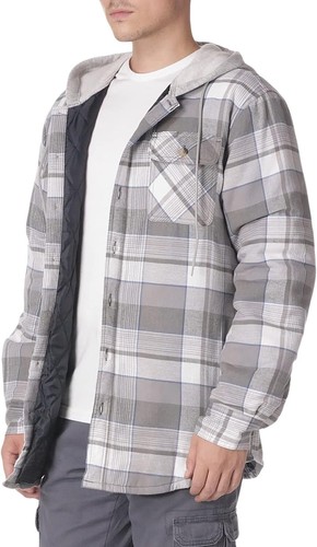 Wrangler Authentics Men's Long Sleeve Quilted Lined Flannel Shirt Jacket Large - Bild 3 von 5