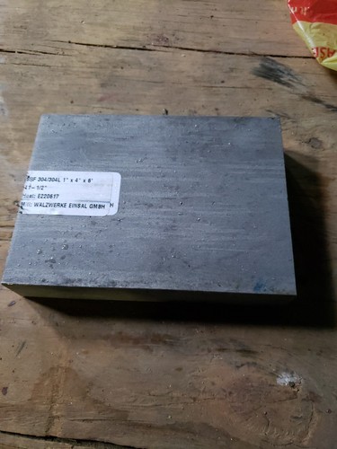 1 Zoll x 4 Zoll Edelstahl Flachstab, 304 Platte, 5 3/8 Zoll Länge, Fräslager, 1,0 Zoll