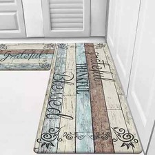 HEBE anti Fatigue Kitchen Mat Set of 2 Non Slip Cushioned Kitchen Mats for Floor