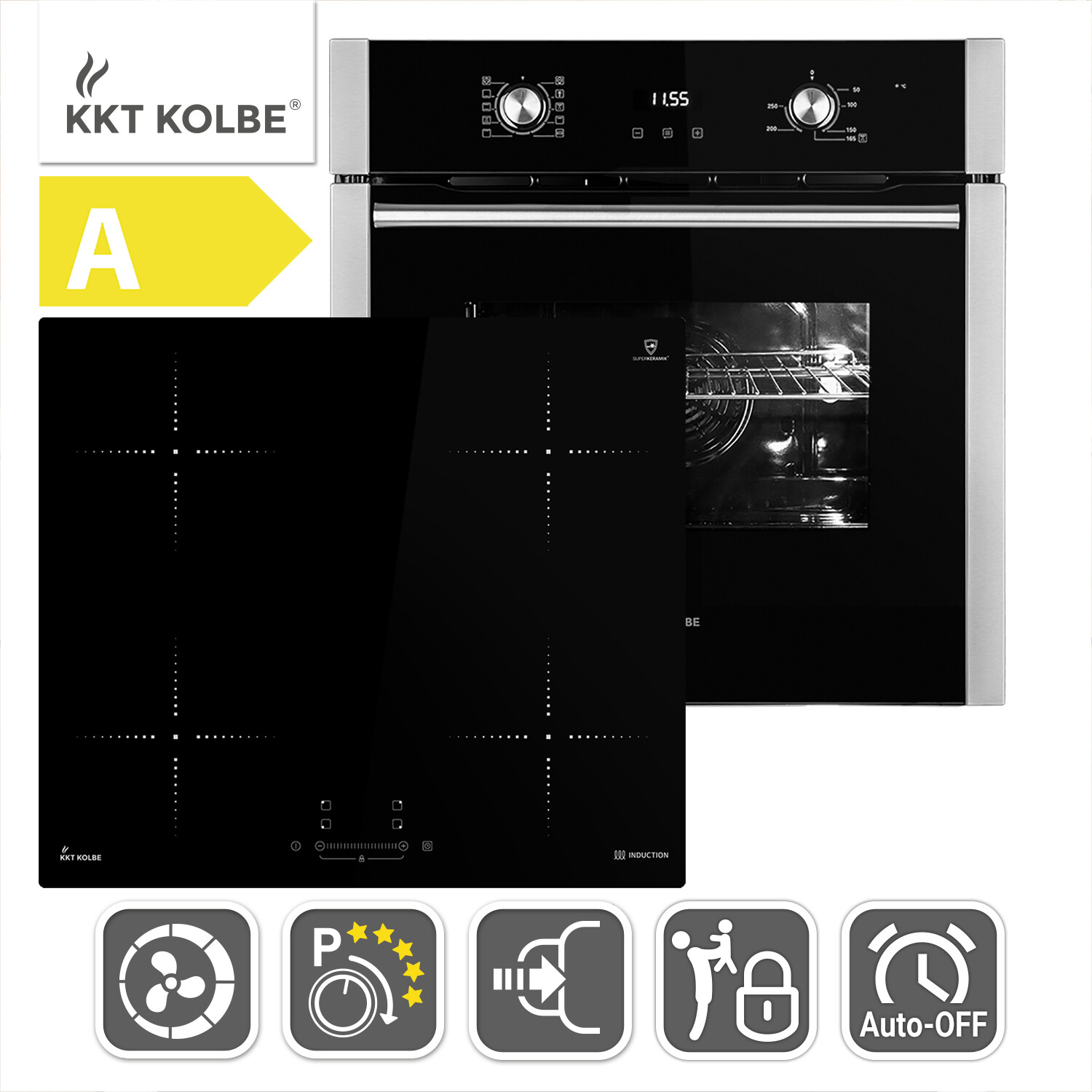 60cm Forno da incasso EB8005ED + 59cm Piano Cottura Induzione IND5900B