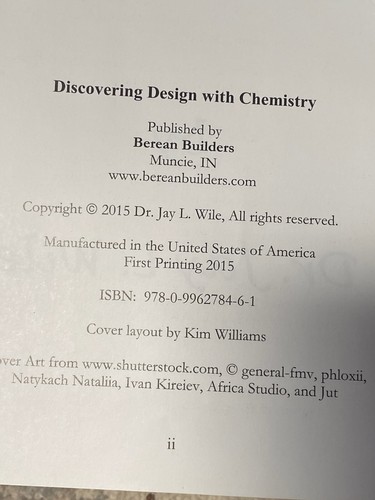 Discovering Design With Chemistry- Berean Builders HS Science by Dr. Jay L Wile - Picture 3 of 3