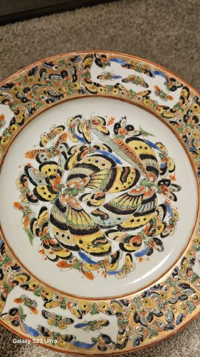 Antique Chinese Export Plate Thousand Butterflies Early Version c1880s 9.8”W - Picture 2 of 7