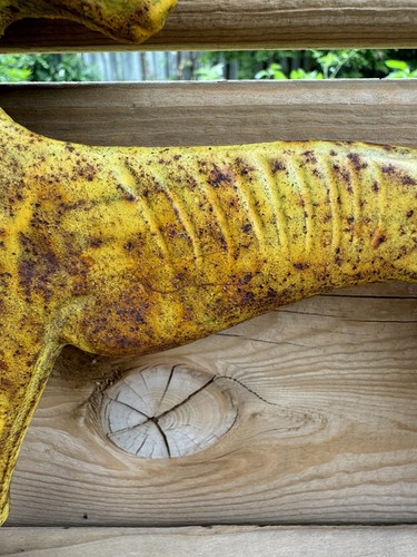 GREYHOUND Old Cast Iron Figural Handle double sided detailed dog hardware - Picture 11 of 24