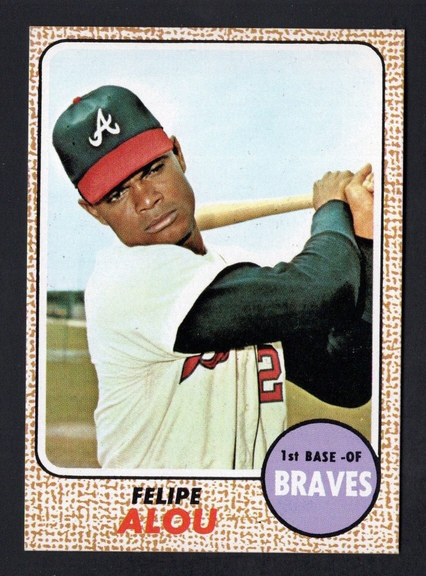 1968 Topps Baseball Card #55 Felipe Alou Atlanta Braves NM-MT *ah
