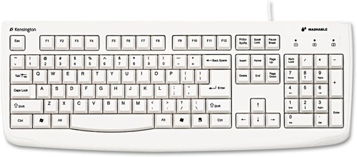 USB K64406US Kensington Pro Fit Washable Keyboard White - Picture 1 of 4