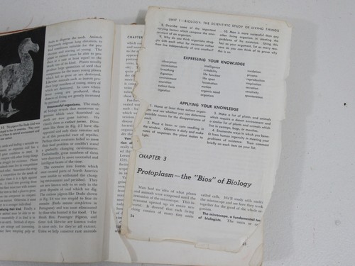 Vintage 1951 Modern Biology Moon Mann Otto Hardcover Photos Illustrations - Picture 5 of 6
