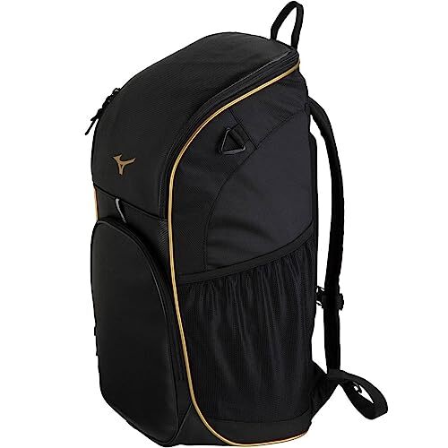Mochila Equipo Mizuno 33JD3108 40 Cuero Sintético Negro/Dorado Japonés - Imagen 2 de 5