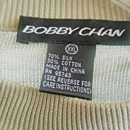 Men's Bobby Chan Pullover Sweater Size XXL Lightweight Silk Cotton Blend - Picture 3 of 3