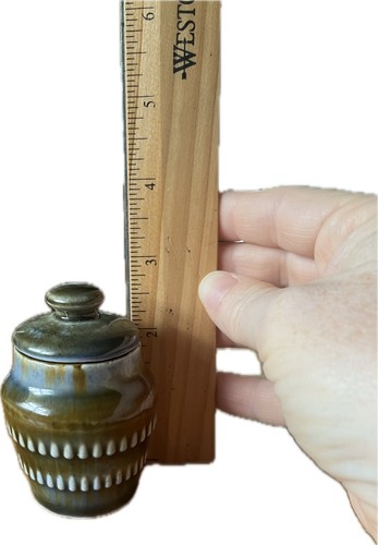 Vintage Wade Irish Porcelain Individual Mustard Pot Raindrop Pattern  - Picture 8 of 8