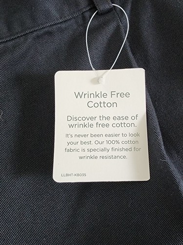 L.L.Bean Wrinkle Free Cotton Navy Blue Pants Womens Sz 12 Original Fit - Picture 2 of 4