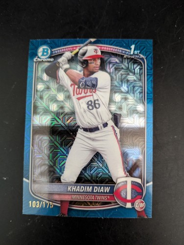 2025 BOWMAN CHROME MOJO REFRACTOR BLUE/175 KHADIM DIAW - 1ST BOWMAN