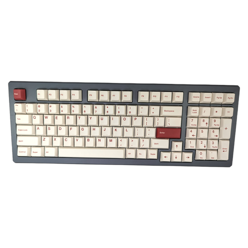 Red on White (TK-ROW) PBT Cherry MX Keycap Set (131 pcs) - Picture 7 of 9