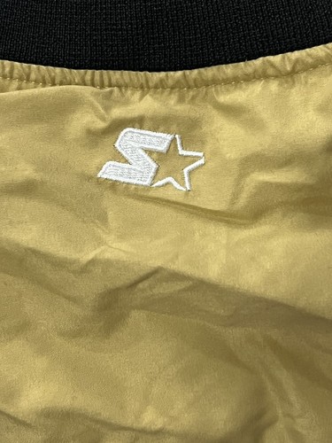 VTG Starter Purdue Boilermakers SPELL OUT Black Gold Lined Jacket SZ Youth M 5/6 - Picture 10 of 10