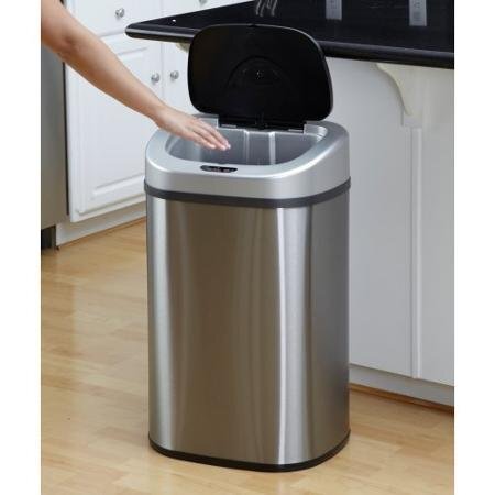 Nine Stars DZT-80-4 Touchless Stainless Steel 21.1 Gallon Trash Can - Picture 2 of 2