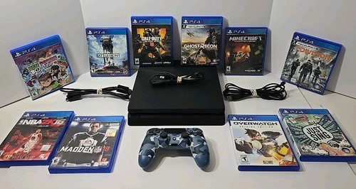 Playstation 4 Slim PS4 & 10 SPIELE MEGA BUNDLE! SAUBER/GETESTET! VERSAND KOSTENLOS 🔥