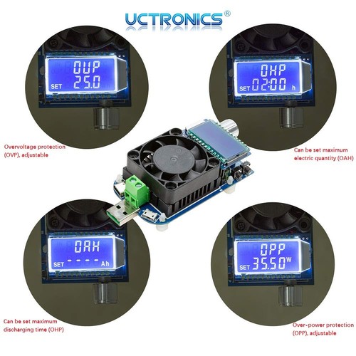 Elektronischer USB Lasttester, einstellbares Entladewiderstandsmodul 35W, Test an... - Bild 5 von 7