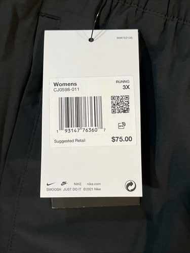 Damen 3X Nike 7/8 Crop Training Laufhose schwarz Slim Fit CJ0598 Übergröße - Bild 15 von 16