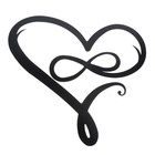 1Pc Unique Heart-shaped Wall Hanging Decor Artistic Iron Art Home Wall Pendant