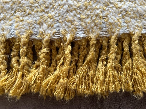 Persora Luxury Herringbone Large Sofa Bed Throw Blanket Fringed Soft Boucle - Picture 6 of 7