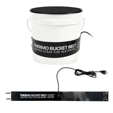 Chicken Water Heater for Winter, 50 Watt Thermo Bucket Belt Heated Strap Fits 