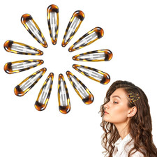 12PCS Metal Snap Hair Clips Tortoise, Hair Barrettes for Women, Hair Snap Clips