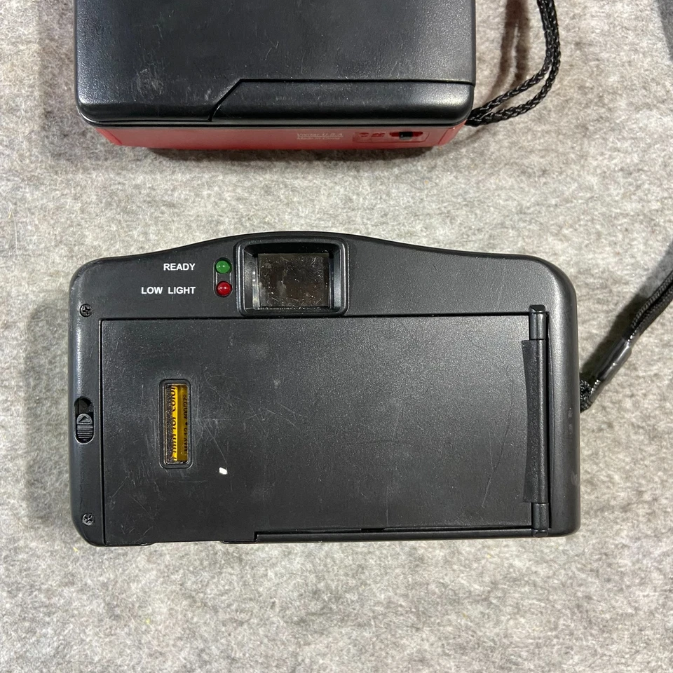 Vivitar T101 Red 28mm & Lp45 Point and Shoot Compact AF 35mm Camera Green - Image 3 of 4