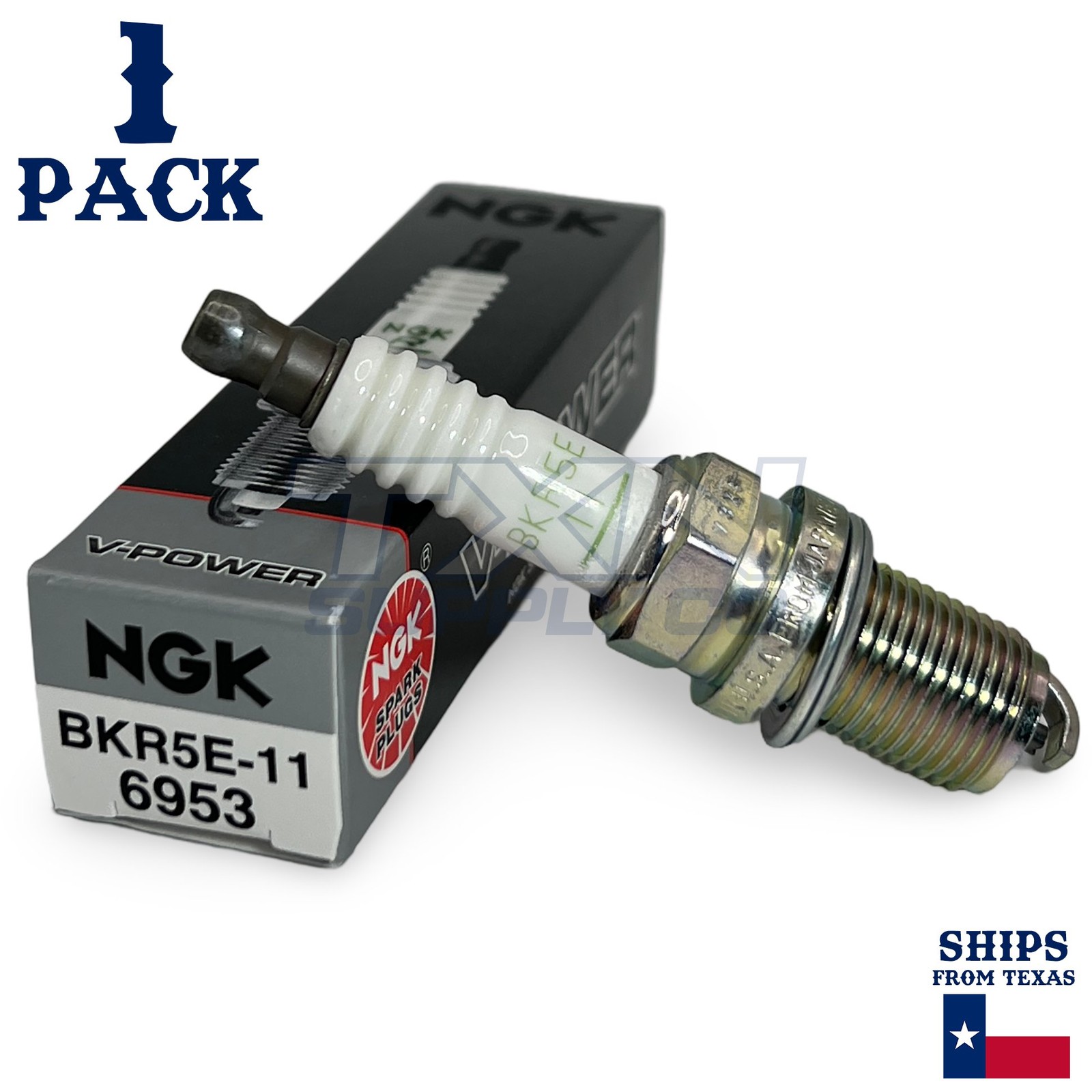1 Pack NGK V-Power 6953 Spark Plugs BKR5E-11