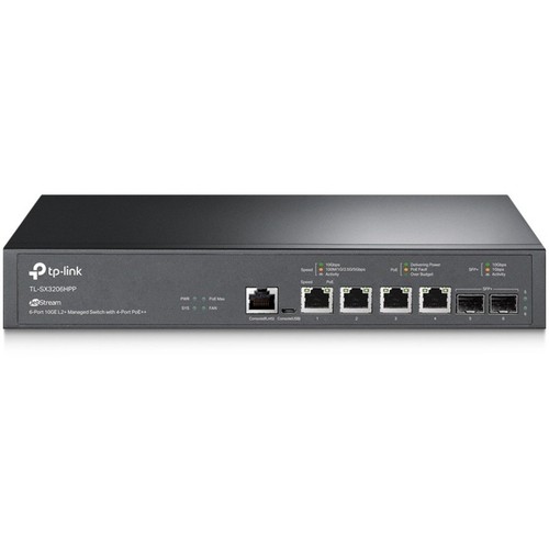 Commutateur géré TP-Link JetStream 6 ports 10GE L2+ avec PoE++ 4 ports (TLSX3206HPP)