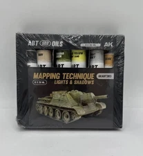 AK-Interactive ABT502 Oils Mapping Technique Lights & Shadows Paint Set AKABT303