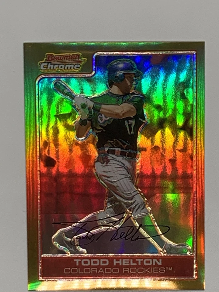 Bowman 2006 cromo oro refractor paralelo #60 Todd Helton Rockies SP 31/50 Foto 3 de 4