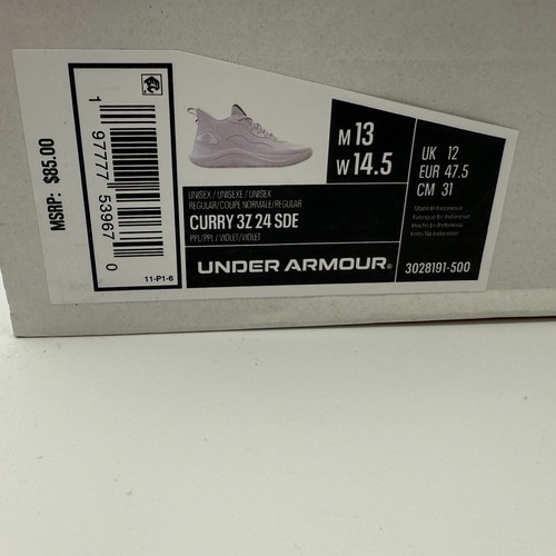 Under Armour Schuhe Herren Größe 13 Lila Curry 3Z 24 SDE Basketball 3028191 500 - Bild 2 von 9