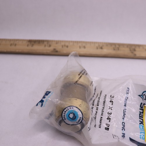 SharkBite Transition Coupling Polybutylene Push to Connect Brass 3/4" U4016LFA