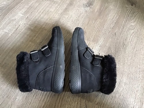 Skechers Womens On the GO City 2 Size 8.5 Suede Boots Winter Fling Black Bootie - Picture 10 of 13