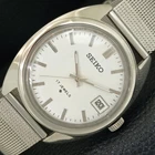JAPAN VINTAGE SEIKO HAND-WINDING 6602B MENS WHITE COLOR DIAL WATCH a706428-1