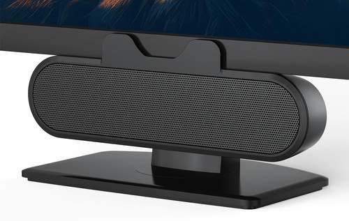 Computer Speakers for Desktop PC, USB Monitor Speaker Bar with Clip-On, Wired...