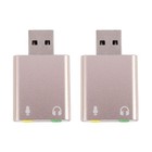 2X USB Scheda Audio 7.1 USB Esterno Jack 3.5mm Adattatore per Cuffie Audio 1416
