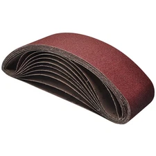 SATC 10PCS 3x21 In Sanding Belts 100 Grit A/O 75x533mm For Wood,Metal & Plastic